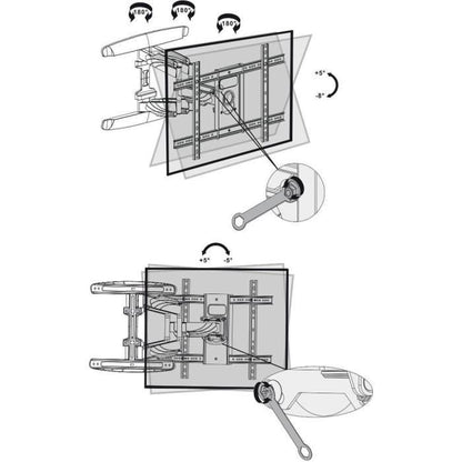 Extendable adjustment. Slim TV mount - Stell - SHO 7620