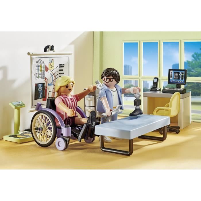 PLAYMOBIL 71617 Physiotherapy Workshop, Hospital, Action Heroes, 69 pieces, Ages 4 and up
