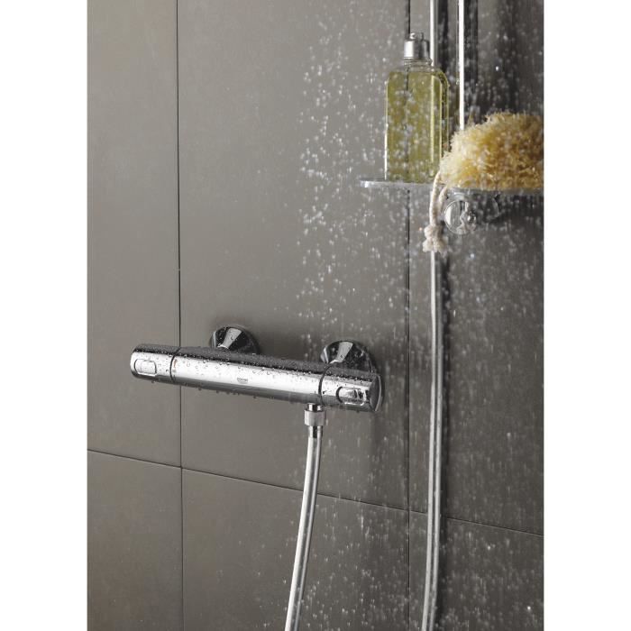 Grohe thermostatic mixer shower Precision trend, wall mounting, anti-cross protection, 1/2 threaded connection, chrome, 34229002