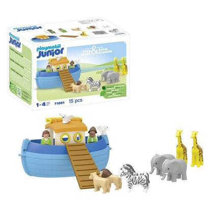 PLAYMOBIL 71681 Noah's Ark - Junior - Includes a floating boat - Ages 1 and up
