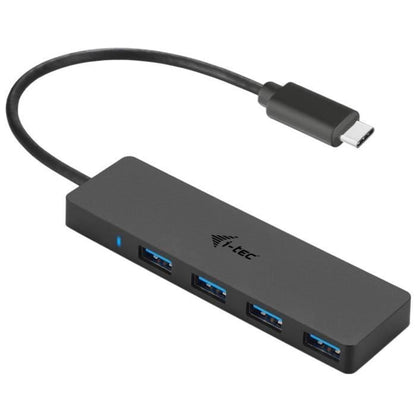 USB-C HUB I-TEC with 4 USB 3.0 Ports with Integrated Cable 20cm