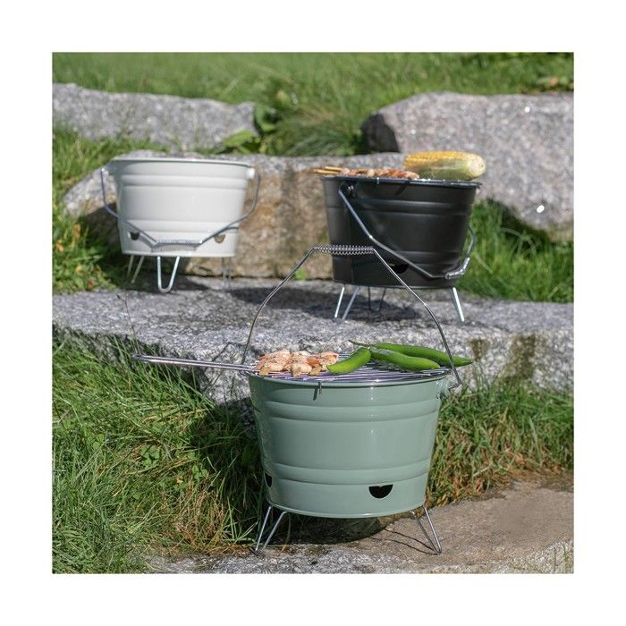 Portable charcoal barbecue - LIVOO - DOC327N - Stainless steel - Cooking surface ø27 cm - Height 24 cm