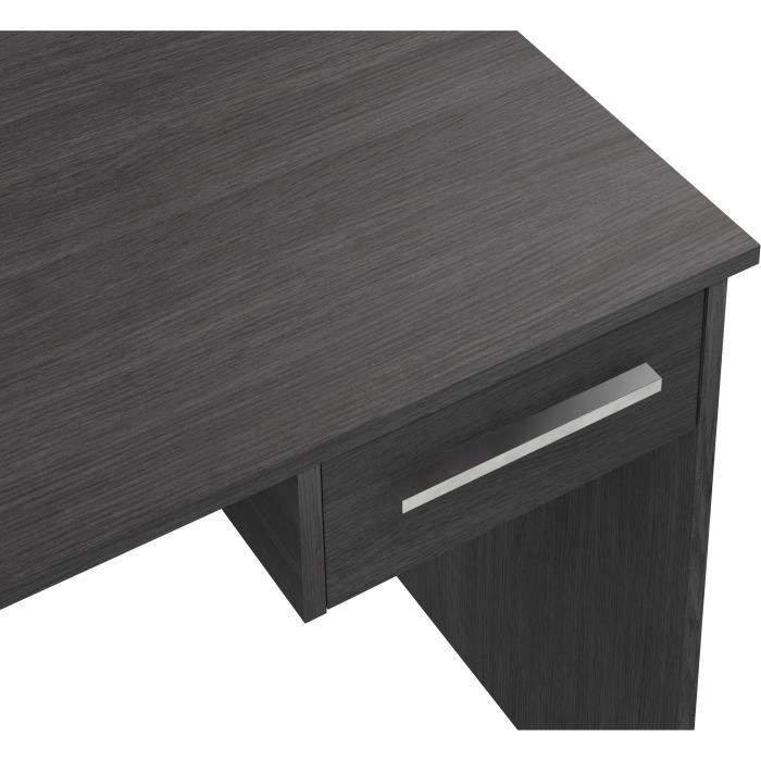 Small drawer desk - Ash gray melamine - 90 x 50 x 74 cm
