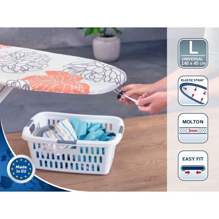 LEIFHEIT Ironing board cover Cotton Comfort L/Universal 71602 Leifheit for ironing board 140 x 45 cm maximum padding 4