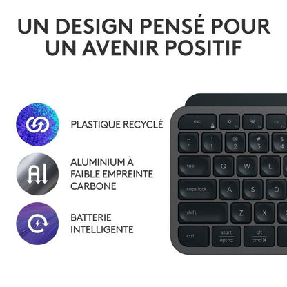 Logitech MX Keys S - keyboard - AZERTY - French - graphite Input device