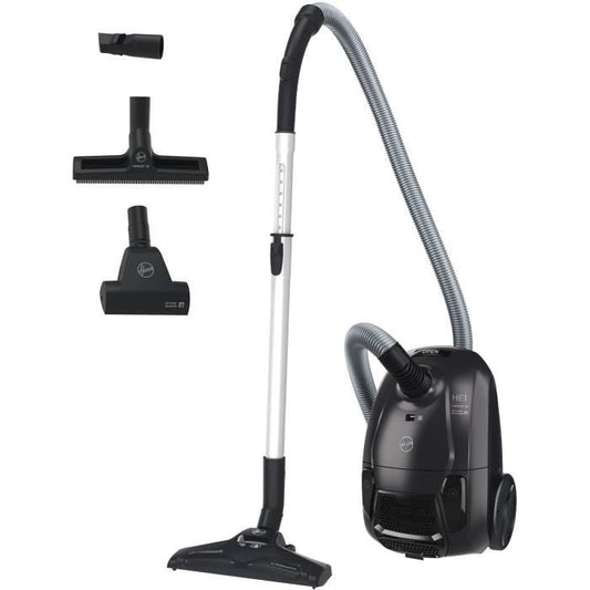 HOOVER HE1 - Compact and Powerful Bagged Cylinder Vacuum Cleaner - Large 2.5L Capacity - High Performance on Hard Floors and Carpets
