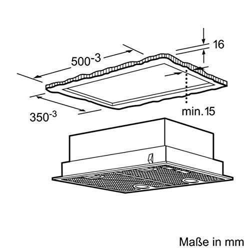 BOSCH DHL555BL Filter unit 650 m3 / H - 50 cm - Class C 79.8 kWh / year - Drain or recycling with DH charcoal filter - Metal