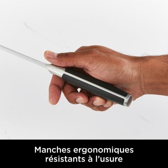 Knife Block - NINJA FOODI - StaySharp K32006EU - With Sharpener - Knife Set - 6 Pieces Sharpened - Black