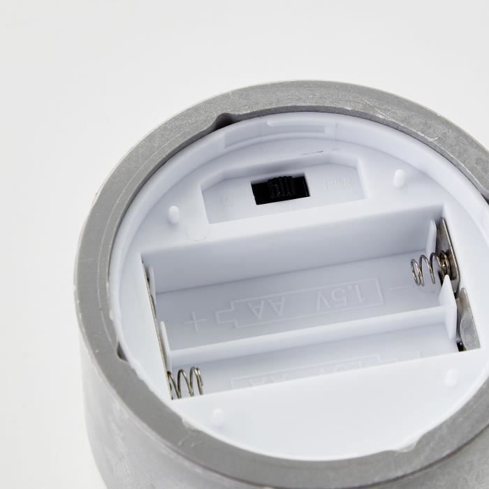 Set of 3 BRILLIANT LED CANDLE table lamps - 2500K - Plastic and glass - Grey and matt white