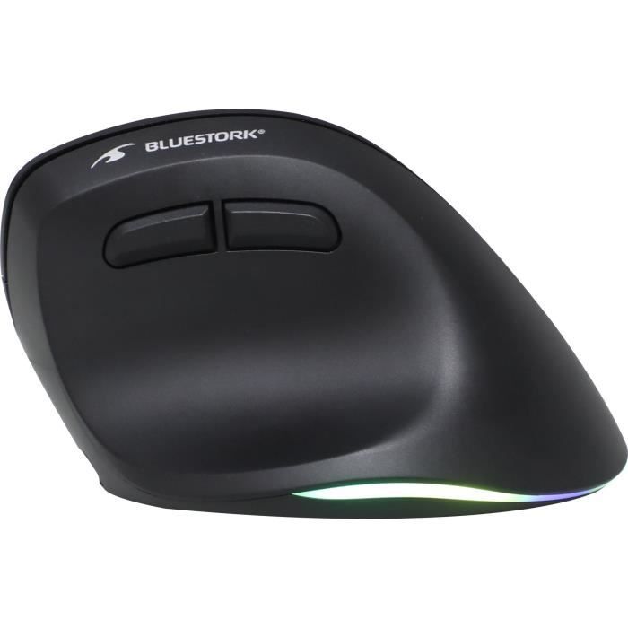 Ergonomic Vertical Mouse - BLUESTORK - M-WL-ERGO-LUMI - Wireless + Bluetooth Rechargeable - Backlit