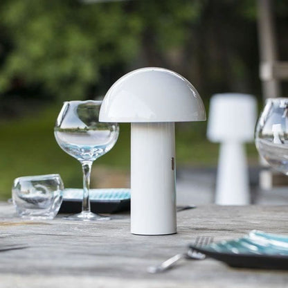 Cordless table lamp - LUMISKY - TOD WHITE - H28 cm - Adjustable head - Warm white LED