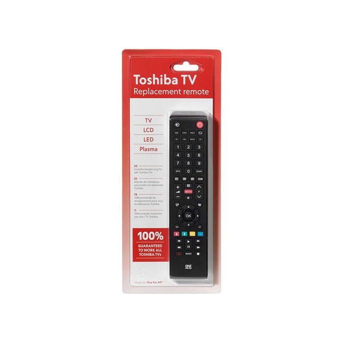 ONE FOR ALL URC1919 Remote Control for any Toshiba TV - Black