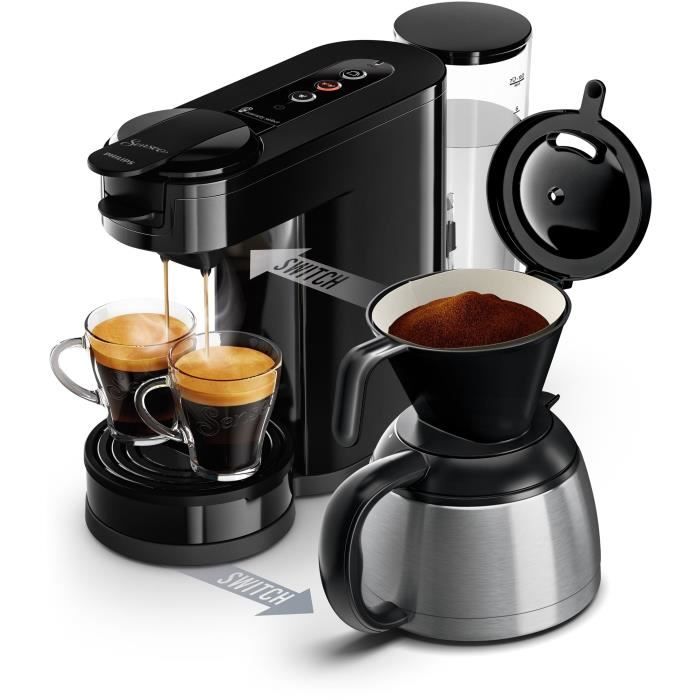 Pod coffee machine - PHILIPS - SENSEO SWITCH HD6592/65 - Intense black