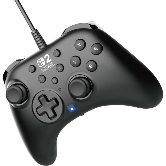Wired Controller - HORI - Horipad - Nintendo Switch and Switch 2 - Nintendo C Button - Programmable Back Buttons - Black