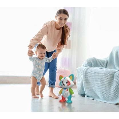 Baby Clementoni - Oliver, the playful raccoon - Interactive game - 4 game modes: Emotions, Meal, Story and Exploration.