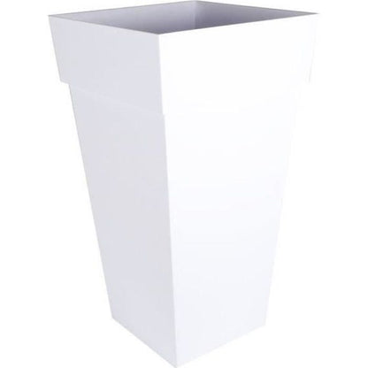 EDA Flower pot xxl Tuscany - Square - 43.3 x 43.3 x H 80 cm - 98 L - White