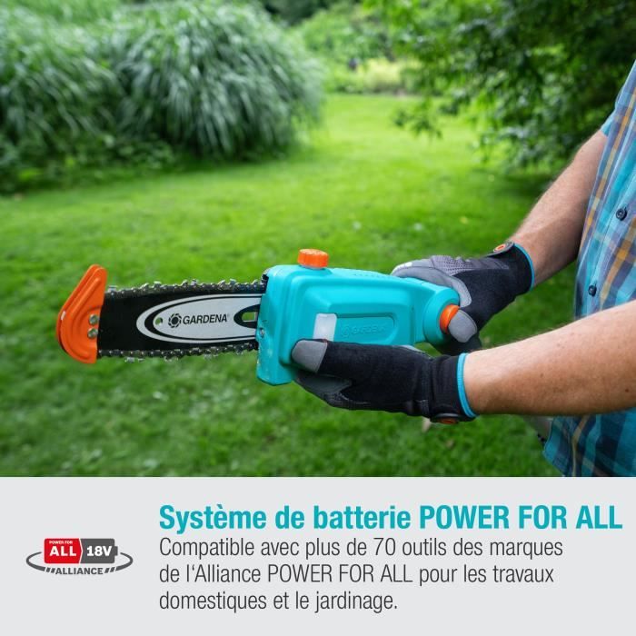 Elagueuse on Gardena battery pole - TCS 20/18V P4A - 18V - 42 cm (delivered with battery 2.5 AH + charger)