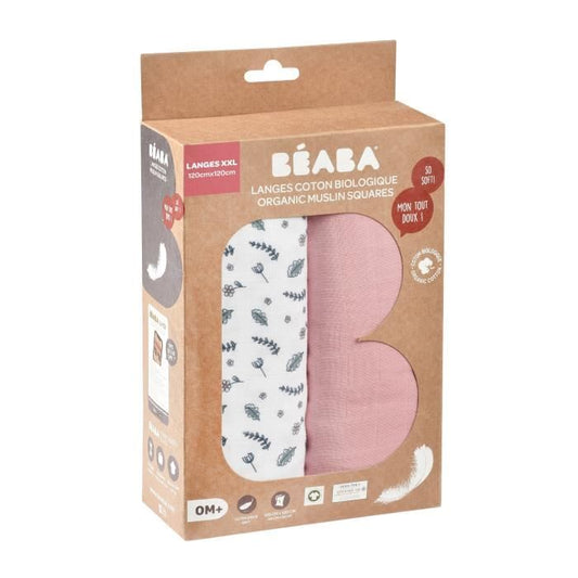 BEABA, Box 2 SLIPS 120cm - Dusty Pink / Floral Countryside
