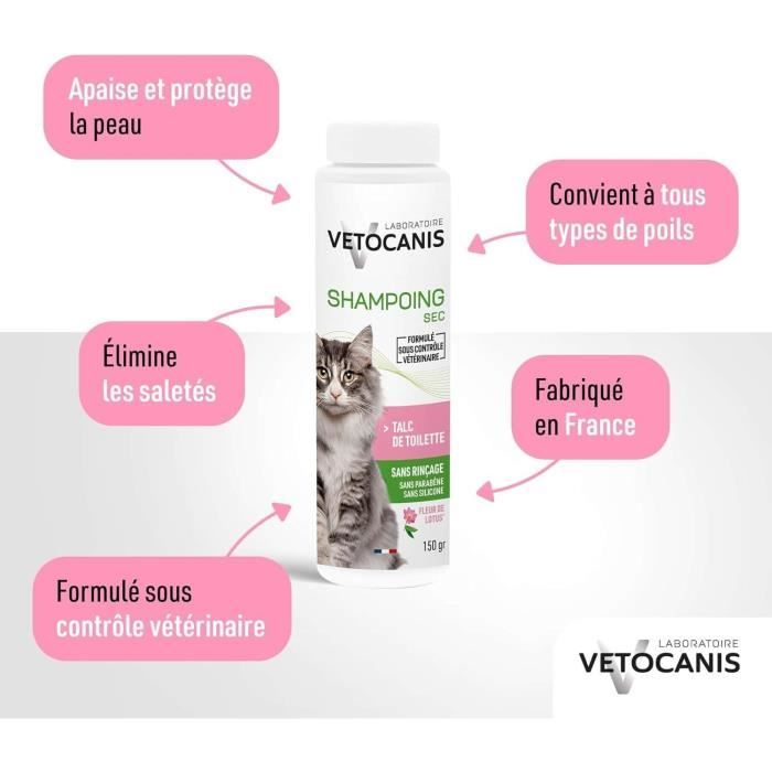 Dry shampoo - VETOCANIS - 150gr for Cats