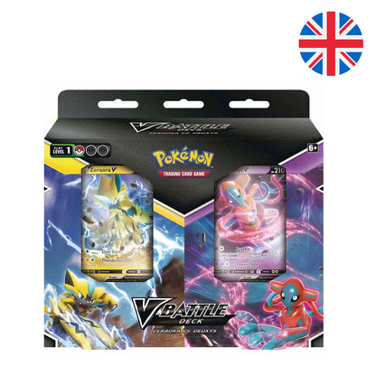 English Pokemon Deoxys vs Zeraora V Battle Deck collectible playing cards