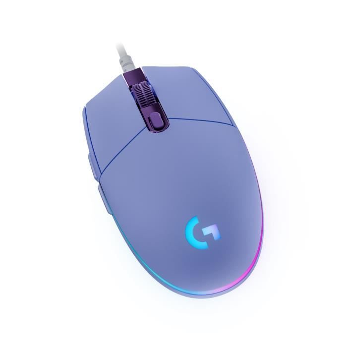 Wired Gaming Mouse - LOGITECH G - G203 - LIGHTSYNC - RGB - Lilac Color