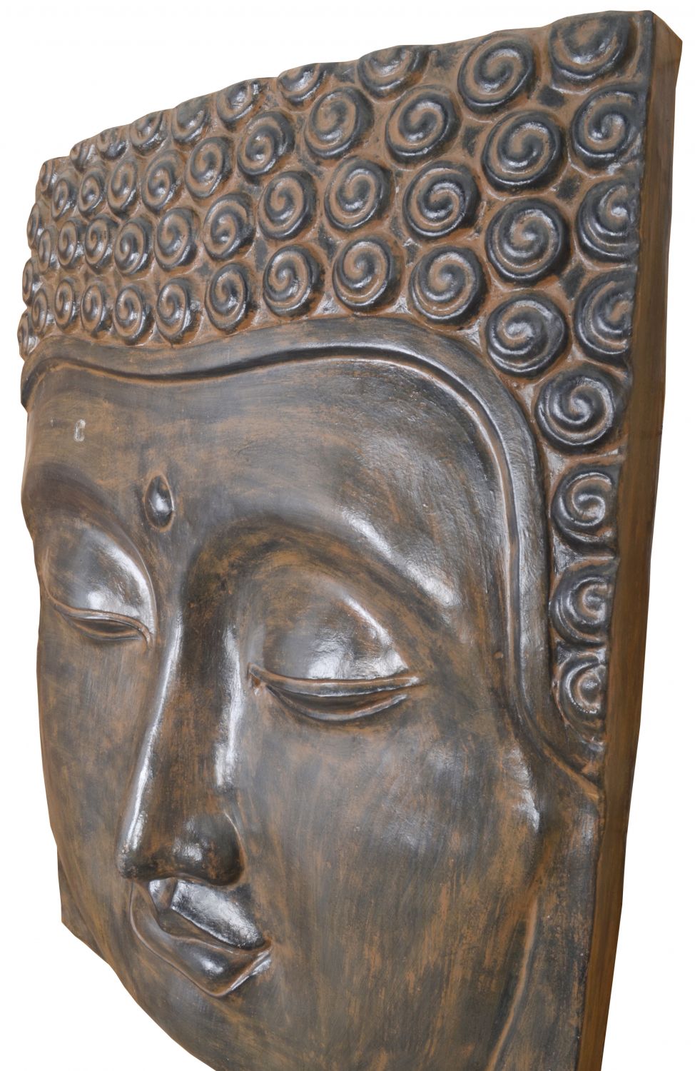 Buddha Face Wall Decoration Small Black Earth