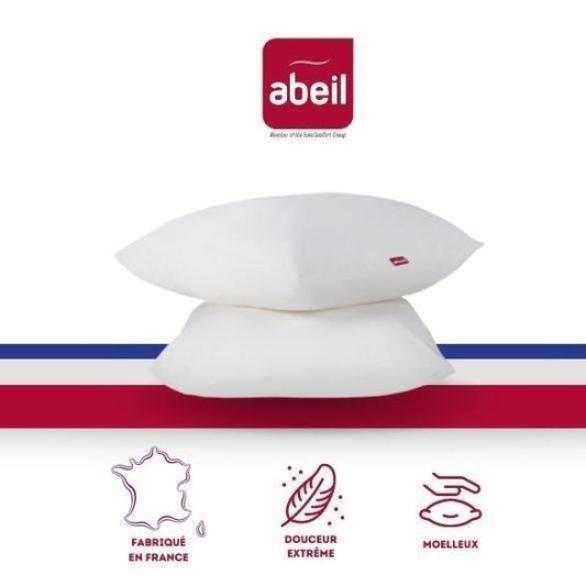 Abeil Lot of 2 soft pillows - 60 x 60 cm - White