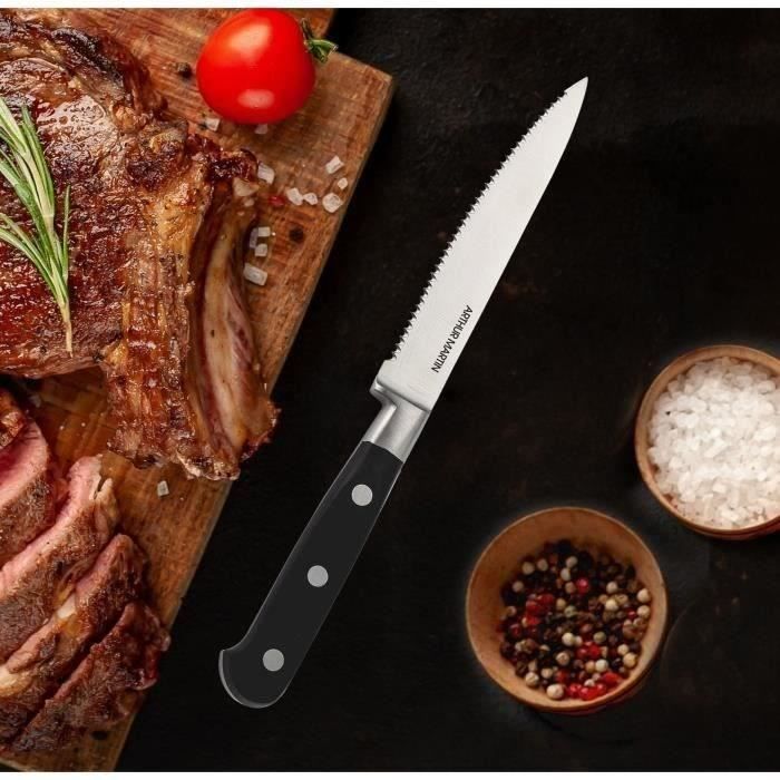 Knife set - ARTHUR MARTIN - AMC1650 - 4 steak knives - 4 pieces - Black