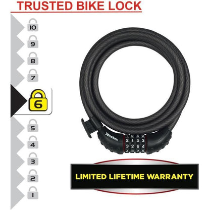 Bike Lock - MASTER LOCK - 8120EURDPRO - Twisted Steel Cable - 1.8m Length