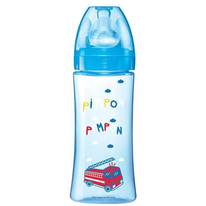 DODIE Initiation Bottle + 330ml BLUE FIREFIGHTER - +6 months - round teat 3 speeds - flow 3