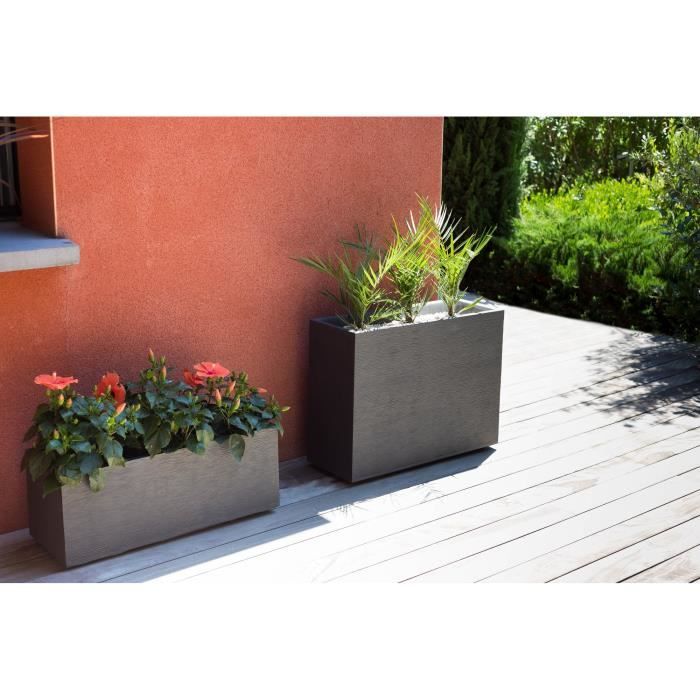 EDA Plastic Flower Flower Bac Loft Graphit - 46 L - 78.5 x 29.5 x 60 cm - Anthracite gray