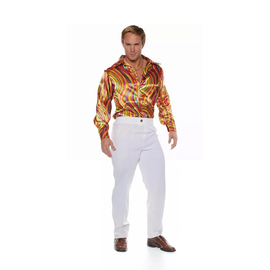 Swirls Costume Disco Shirt, X-Large