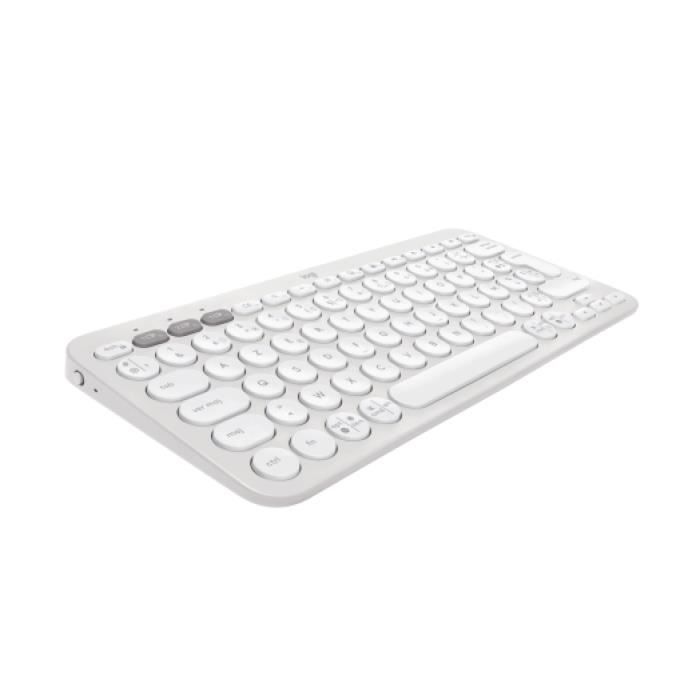 LOGITECH - Wireless keyboard - Pebble Keys 2 K380s - Bluetooth - Easy-Switch button - White - (920-011804)