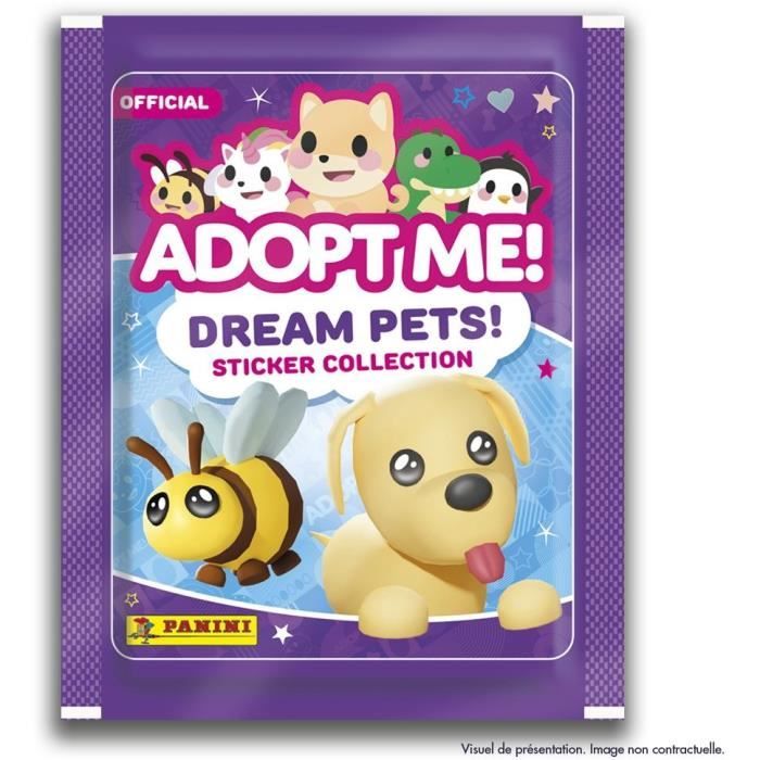 Stickers - PANINI - Adopt Me! Roblox - 6-pocket blister pack - 1 limited edition card - 35 stickers