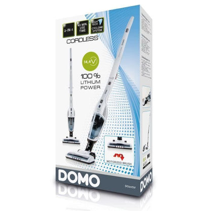 DOMO DO217SV - Handy broom vacuum cleaner 2 -in -1 - 2 speeds - Cyclonic system - Autonomy 40min - Pousing tank 0.5L