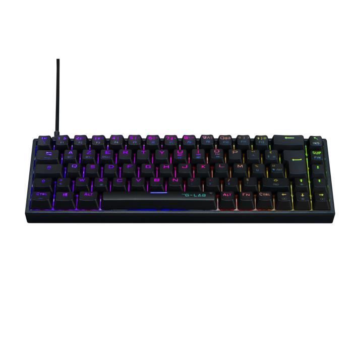 Gaming Keyboard - The G-Lab - KEYZ TITAN - Mechanical (Red Switch) - Wired - RGB - Black