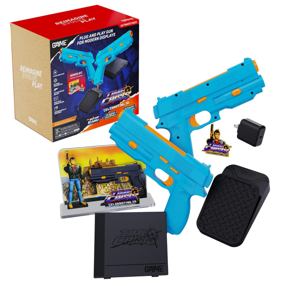 G'AIM’E Time Crisis Ultimate Pack Game Console With Two Lightguns