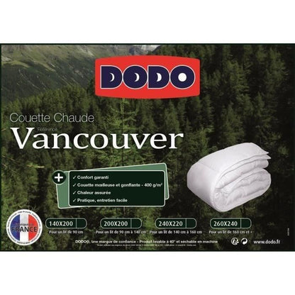 Vancouver hot duvet - 140 x 200 cm - 400gr/m² - White - Dodo