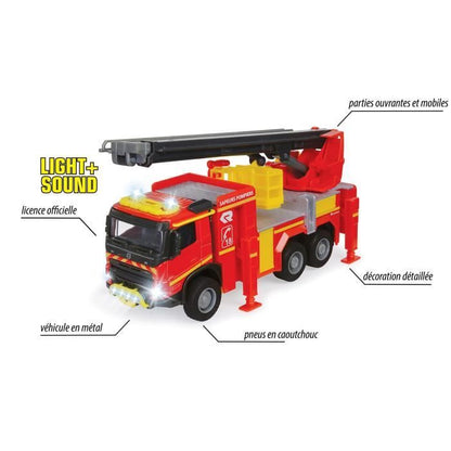 Volvo Fire Truck - MAJORETTE - 19 cm - Opening doors - Sounds and lights