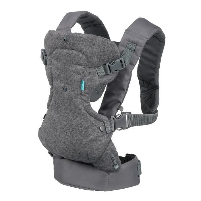Baby carrier Flip ergonomic 4 in 1 gray - INFANTINO - Flip ergonomic 4 in 1 - Polyester - From 3.6 to 14.5 kg