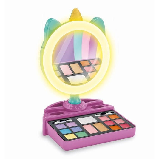 CLEMENTONI - Unicorn makeup mirror - Light ring - Makeup and hair and nail accessories - From 7 years old