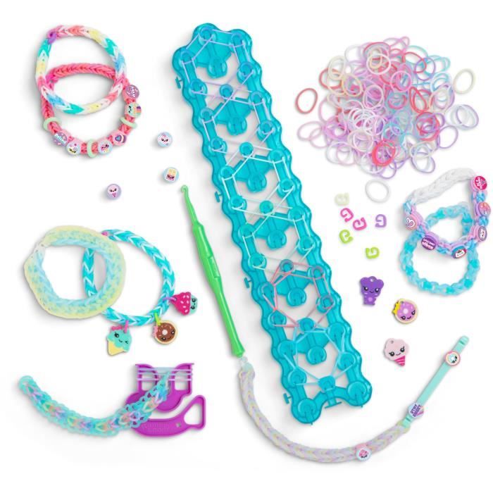 Automatic Rubber Band Bracelet Maker Kit - BANDAI - Rainbow Loom Boutique - Contains 4000 Rubber Bands, Beadmojis...