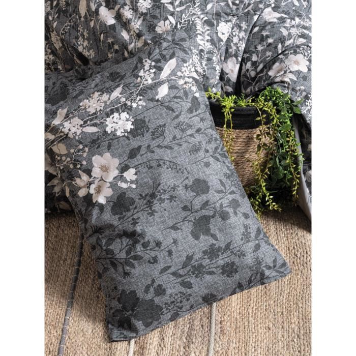Bedding set - 1 duvet cover 220 x 240 cm + 2 pillowcases 60 x 60 cm - 100% cotton - Anthracite