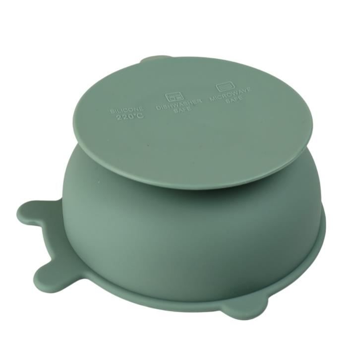 Suction cup bowl - THERMOBABY - Silicone - Cactus Green - Non-slip and unbreakable