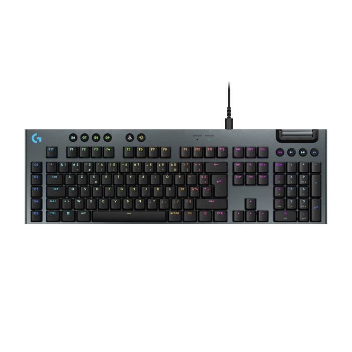 Gaming keyboard - wired - Logitech G - G915 X - Tactile switch - AZERTY - Black