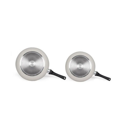 Set of 2 stone effect pans - Livoo - MEN124GR - Grey