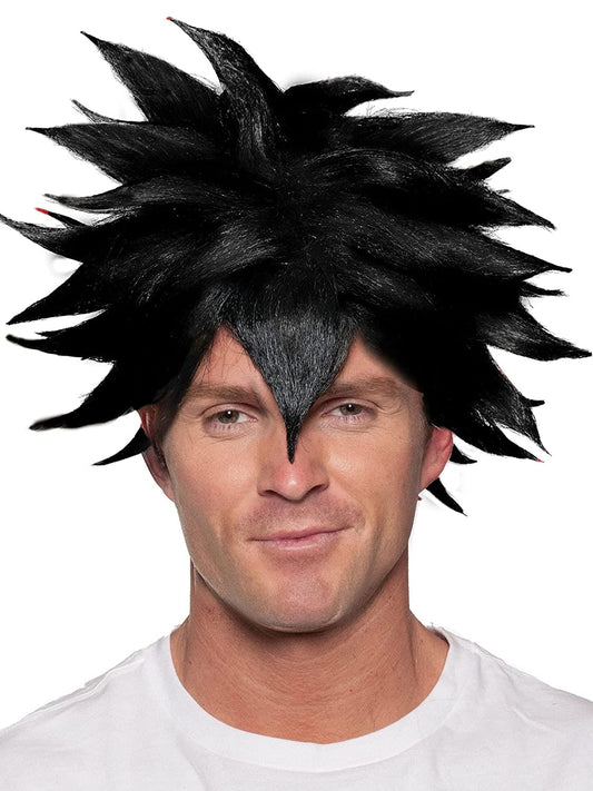 Black Spiky Crunchyroll Anime Adult Costume Wig | One Size