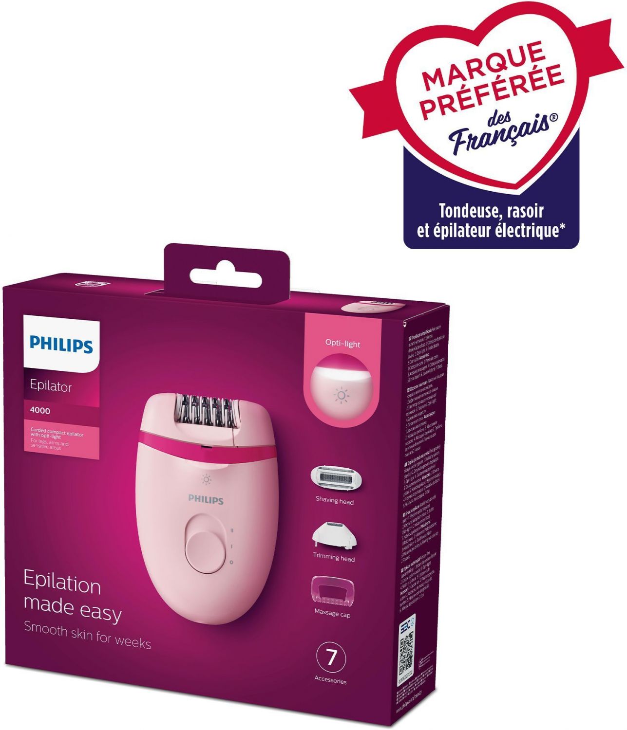 Electric epilator - PHILIPS - BRE285/00 - Satinelle