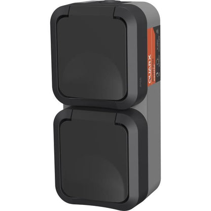 Double socket - QUARX - Aqua Pro - Outdoor, vertical, IP55, 250V, 16A