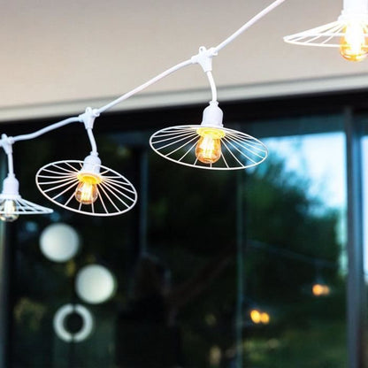 Outdoor light garland - LUMISKY - CHIC WHITE LIGHT - 6 m - 10 filament bulbs - E27 - warm white LED